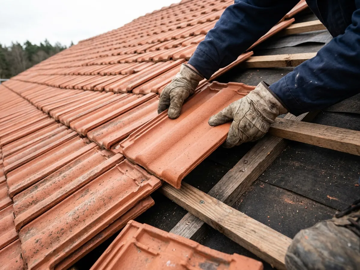 Strak afgewerkt zink- en loodwerk rond een schoorsteen